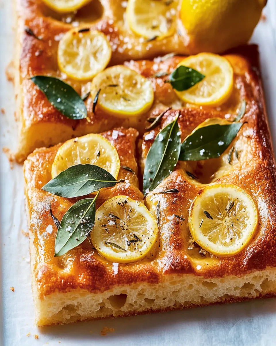Lemon and bay sweet focaccia First Image First Image