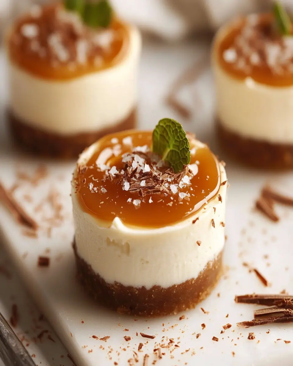 No Bake Salted Caramel Cheesecake Cups First Image First Image