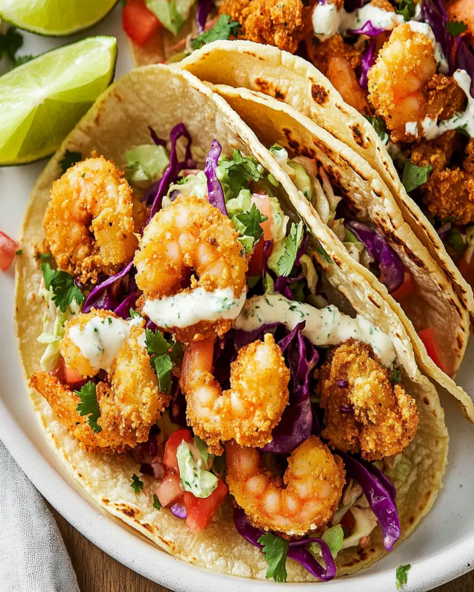 Popcorn Shrimp Tacos First Image First Image