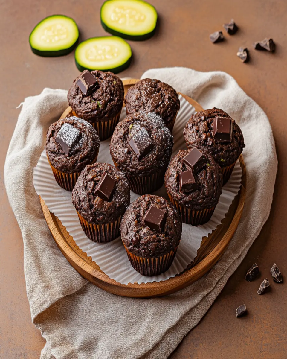 Chocolate-Zucchini Bran Muffins First Image First Image