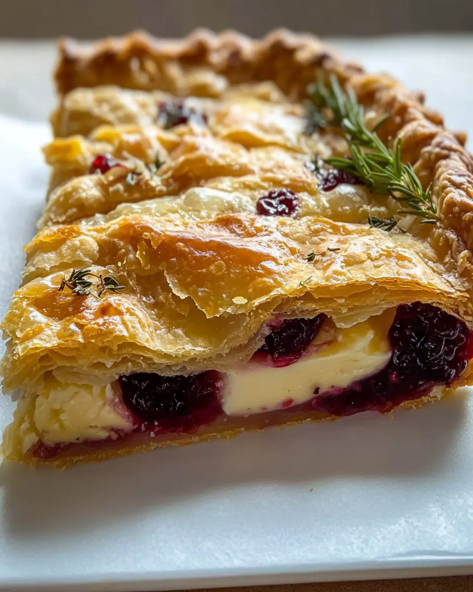 Brie and cranberry crinkle pie First Image First Image