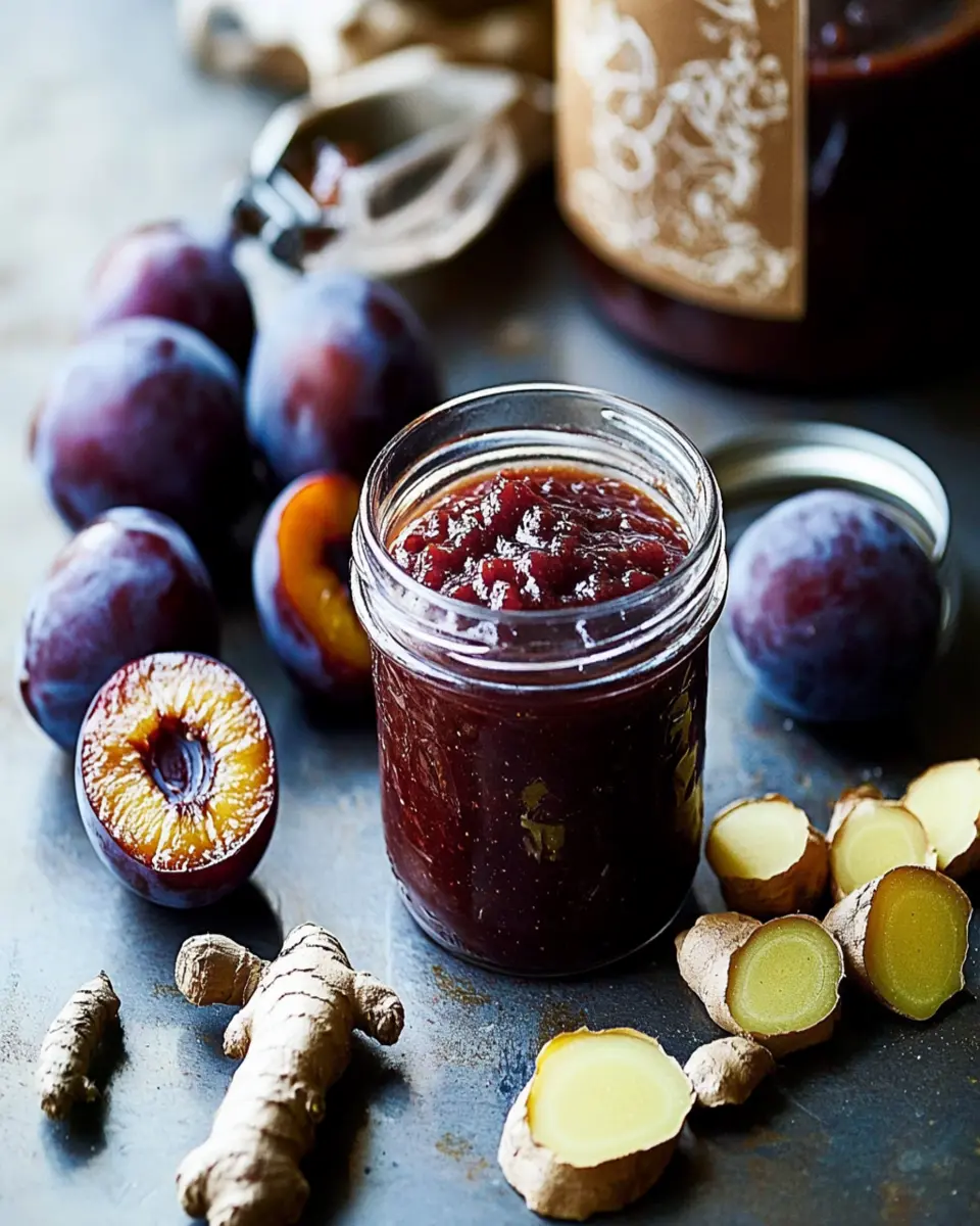 Plum and ginger chutney First Image First Image