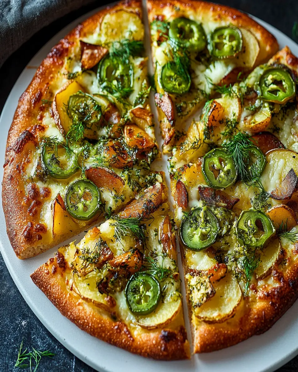 Dill and jalapeño potato pizza First Image First Image