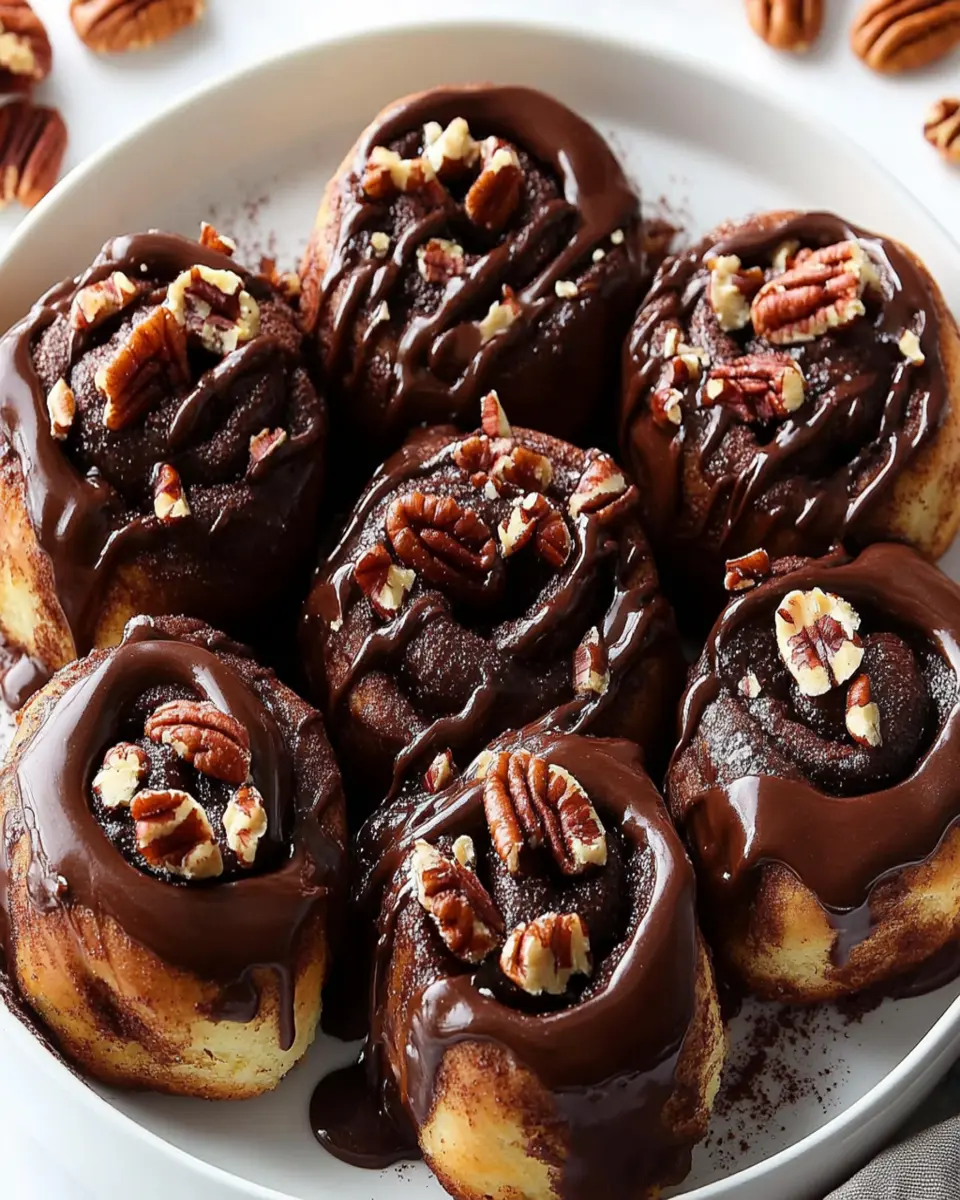 Chocolate Pecan Cinnamon Rolls First Image First Image