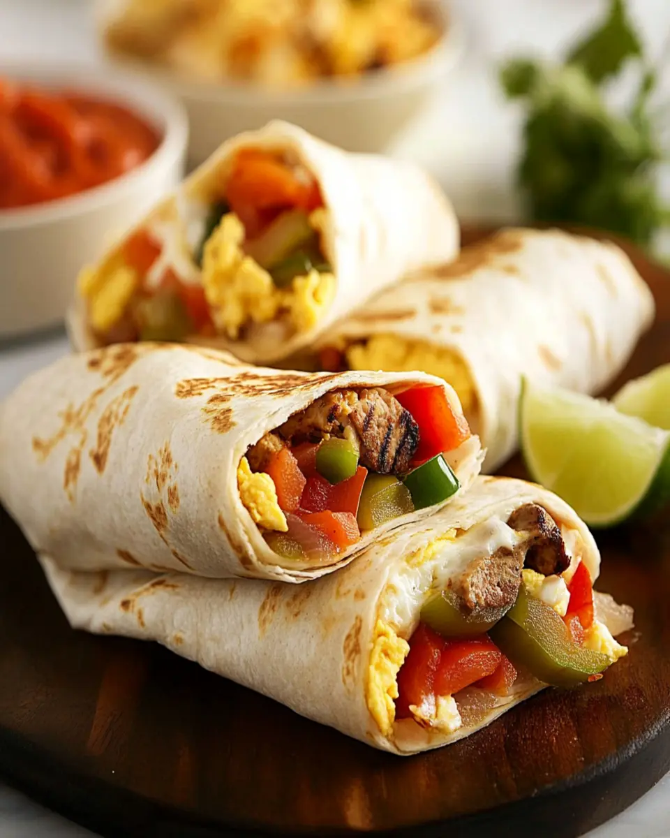 Fajita Breakfast Burritos First Image First Image