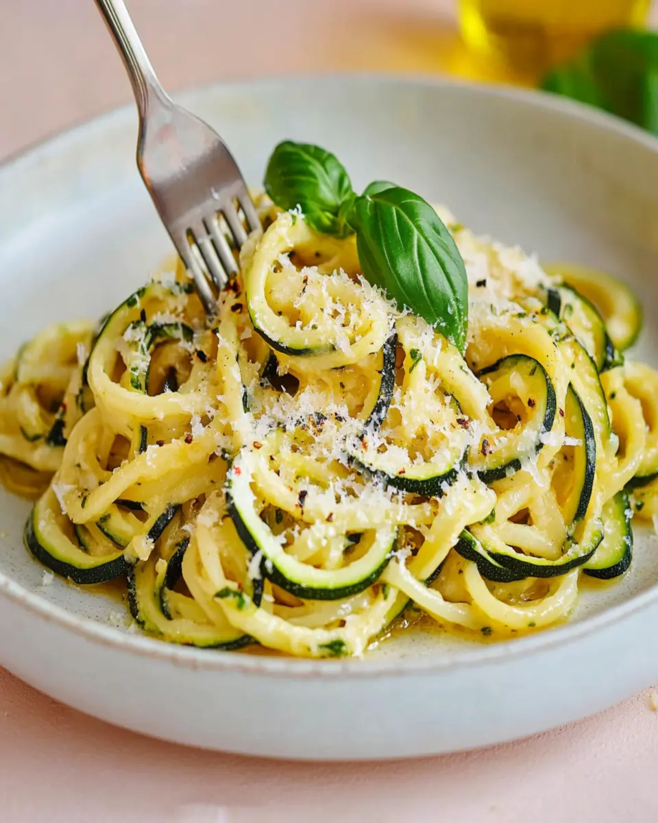 fried courgette pasta First Image First Image