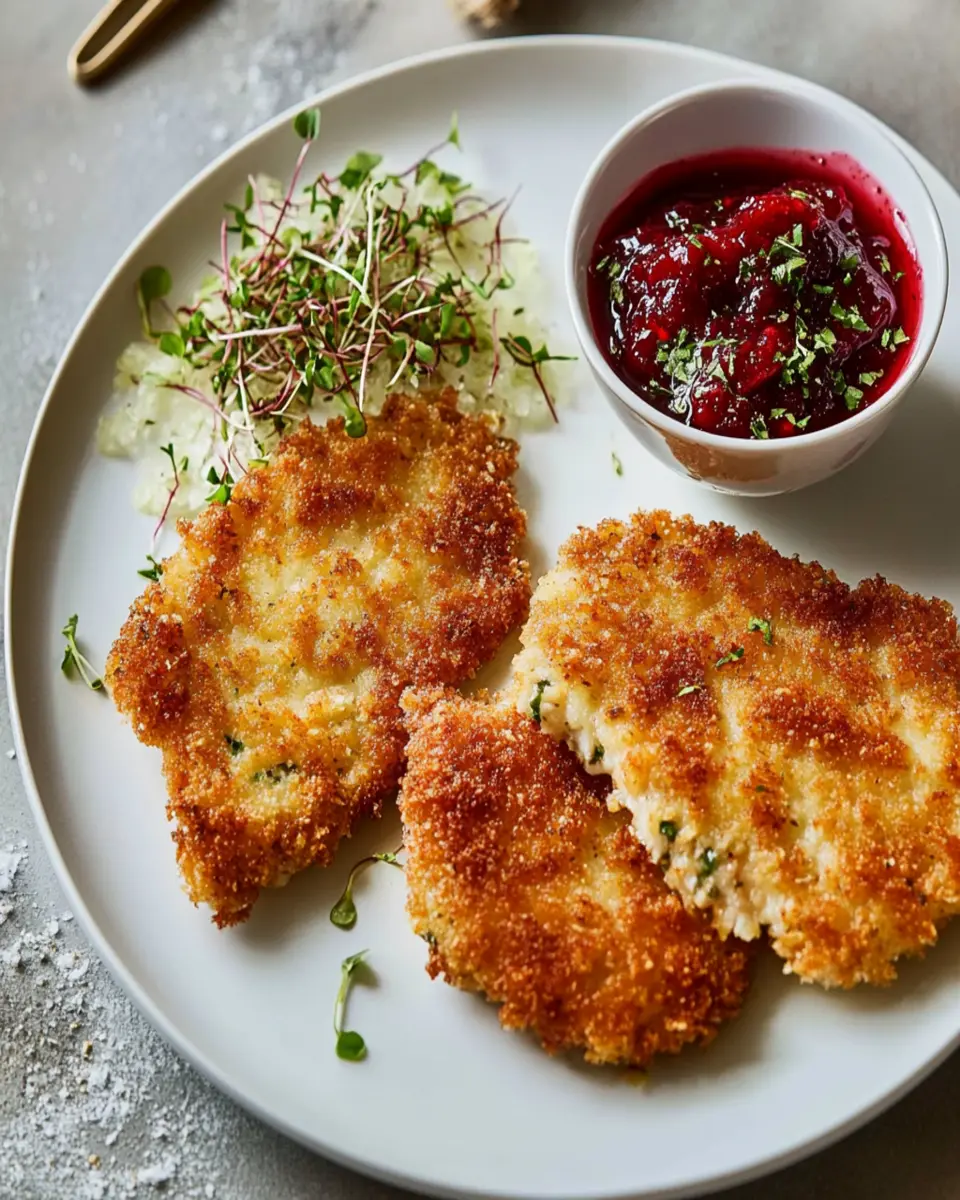 Turkey schnitzel with cranberry ketchup First Image First Image