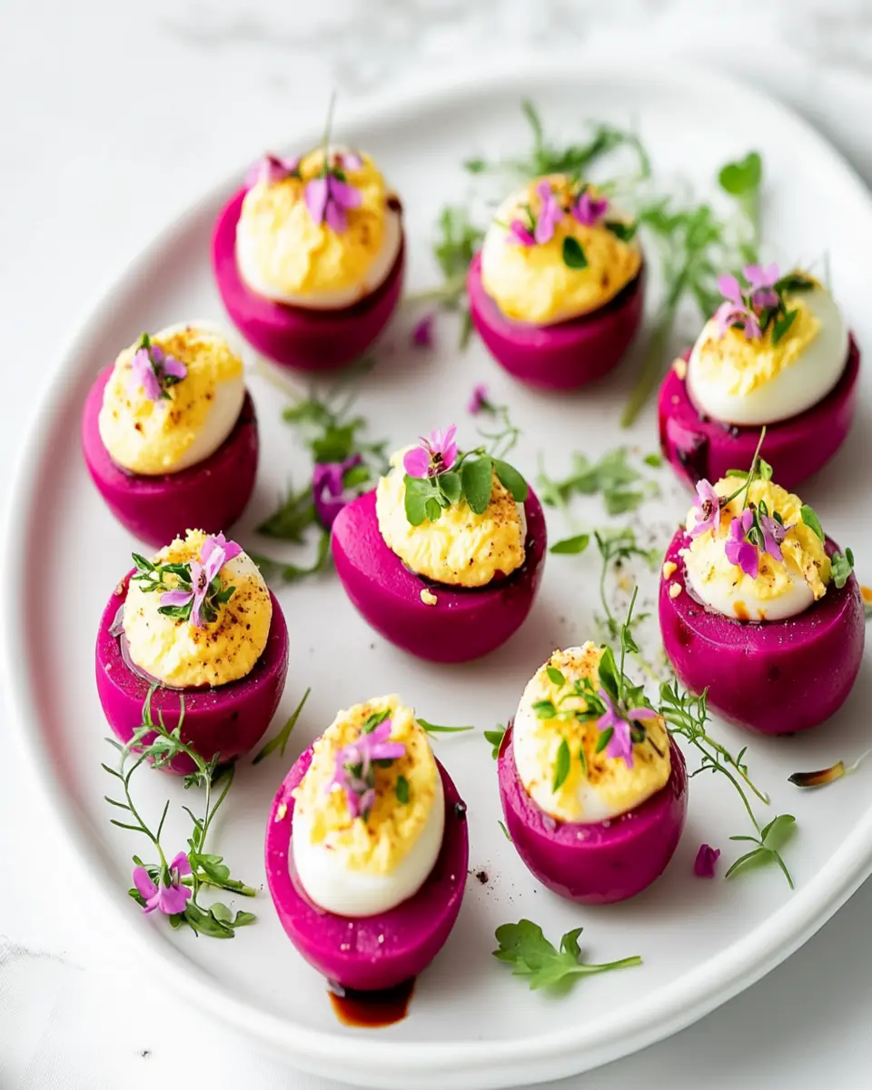 Beet Pickled Deviled Eggs First Image First Image
