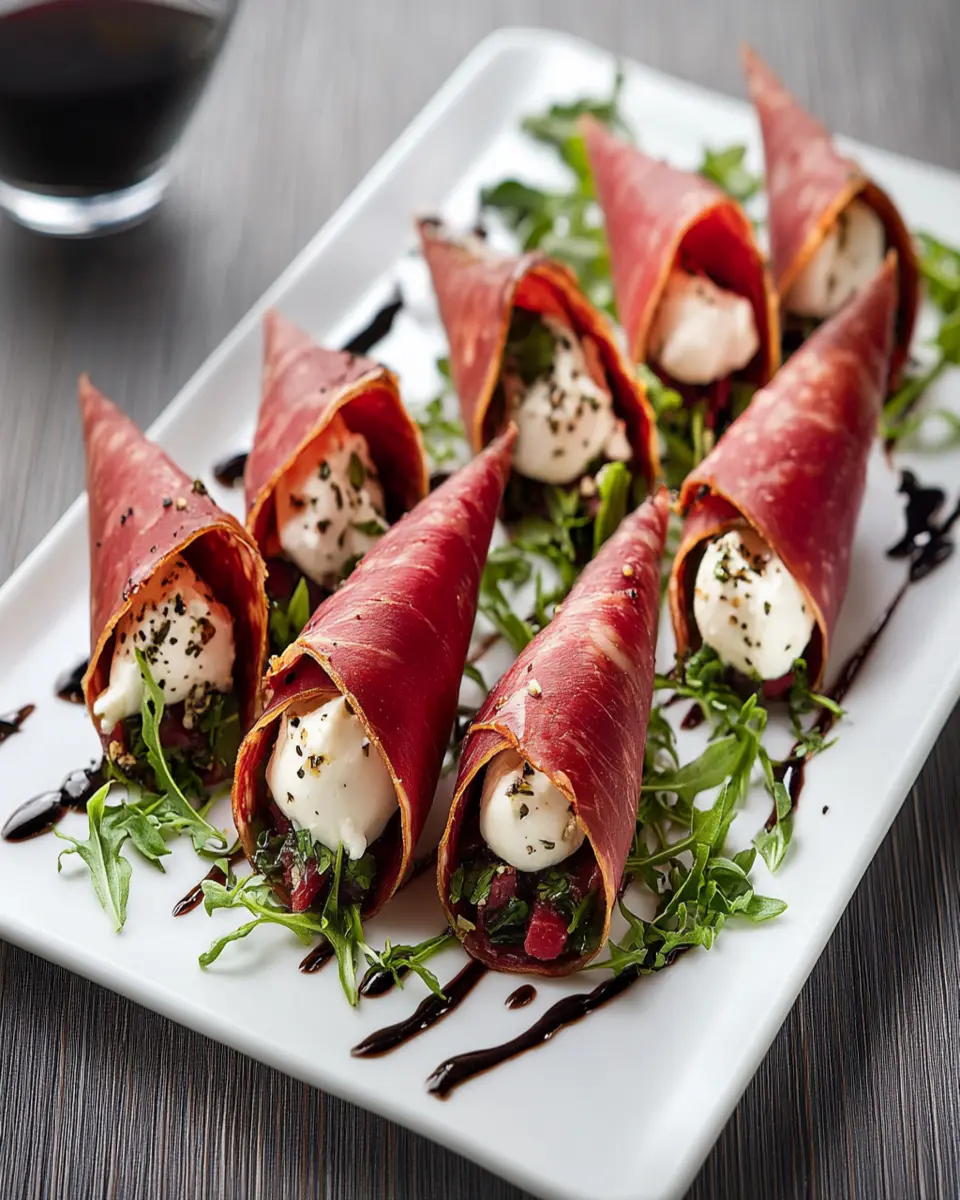 Bresaola and Cheese Cones First Image First Image