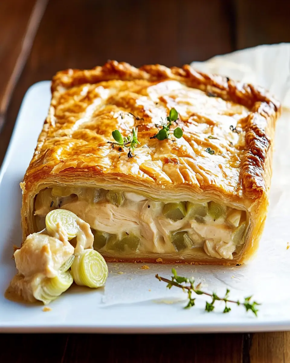 Chicken, leek and sour cream pie First Image First Image