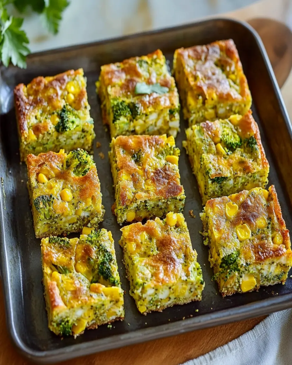 Broccoli Corn Bars First Image First Image