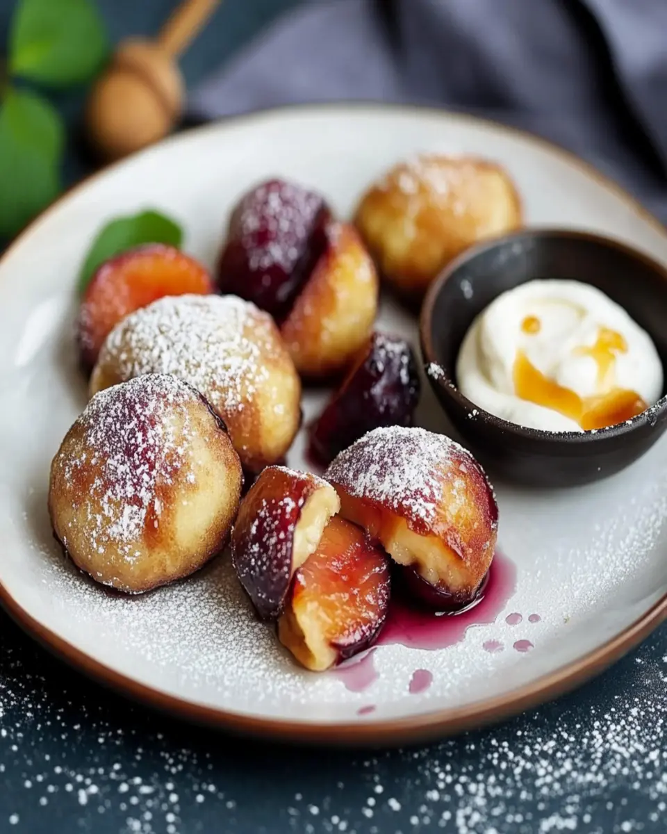 Plum dumplings with quark First Image First Image