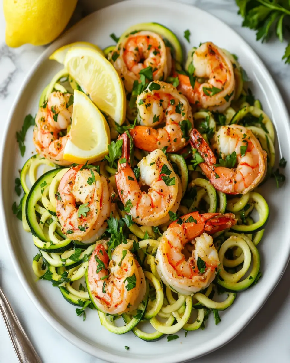 Garlic Butter Shrimp with Zoodles First Image First Image