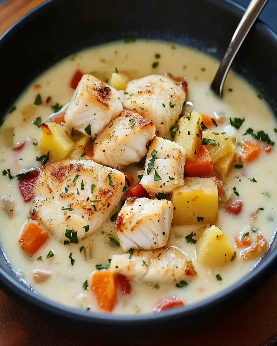 Chunky Snapper and Root Vegetable Chowder First Image First Image