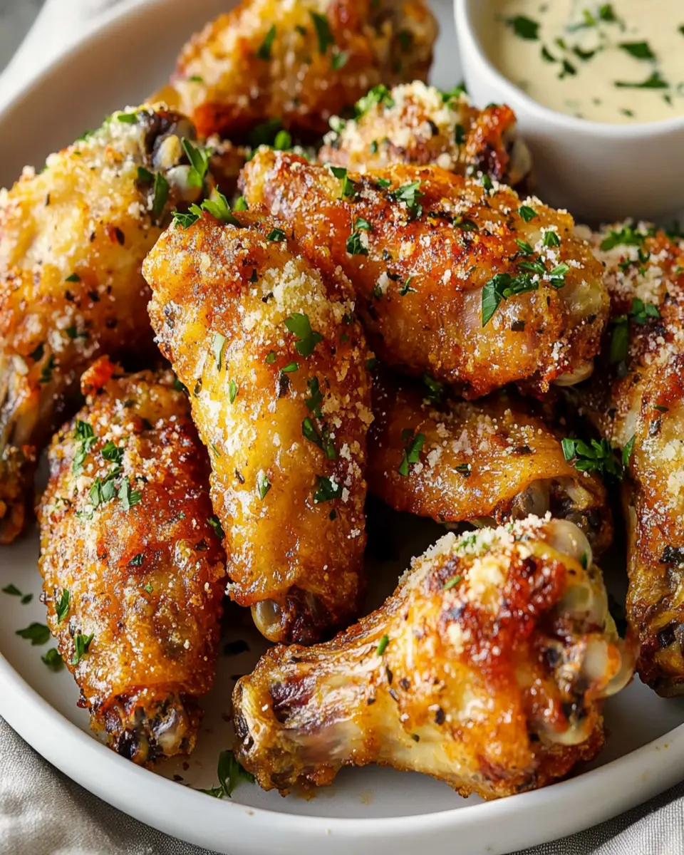Easy Crispy Garlic Parmesan Wings First Image First Image