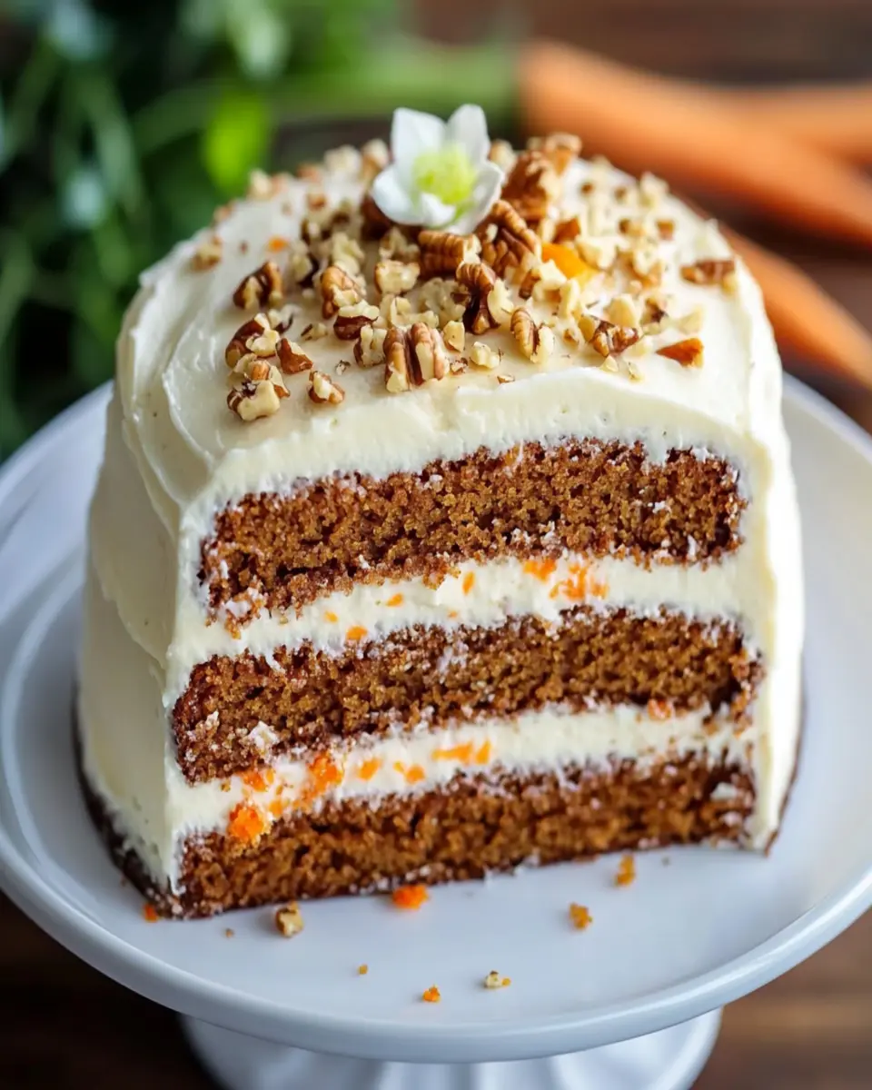 Homemade Carrot Cake with Cream Cheese Frosting First Image First Image