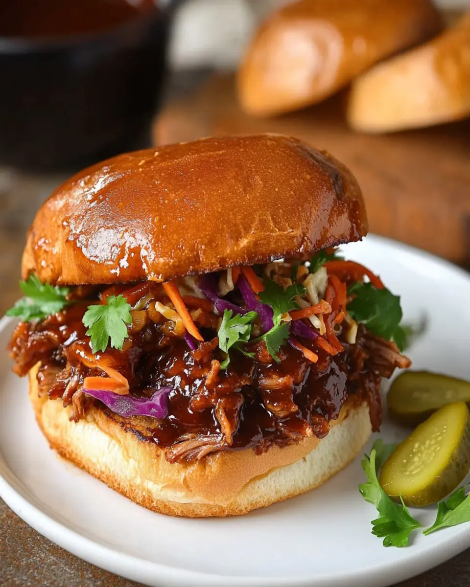 Balsamic BBQ Pulled Pork Sandwiches First Image First Image