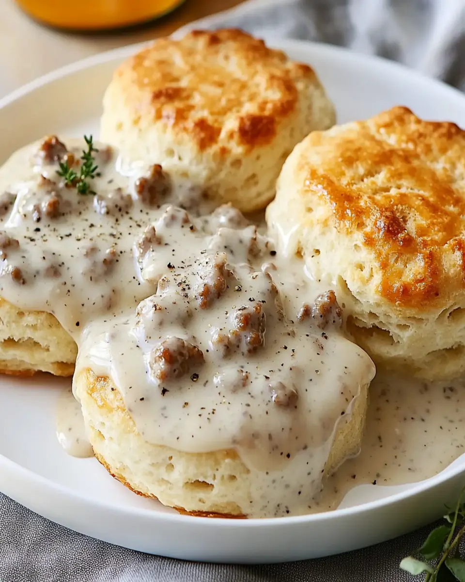 Easy Sausage Gravy and Biscuits First Image First Image
