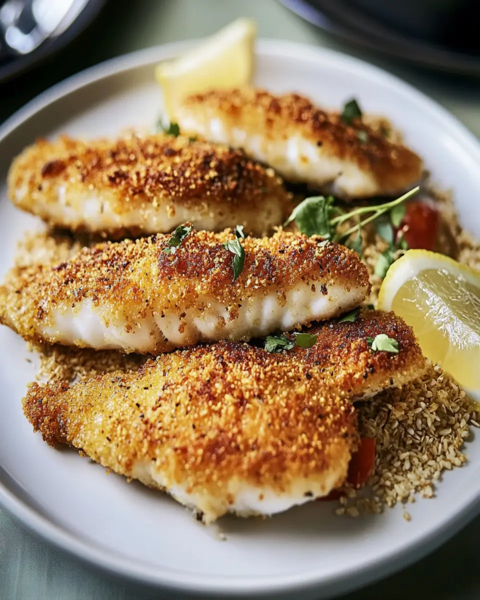 Crispy Fish Fillets with Shredded Wheat First Image First Image