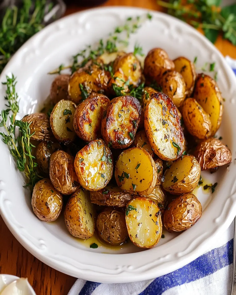 Crispy Roasted Baby Potatoes with Herbs First Image First Image