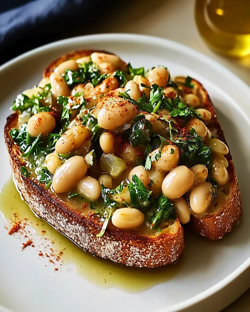 Saucy White Beans and Greens on Toast First Image First Image