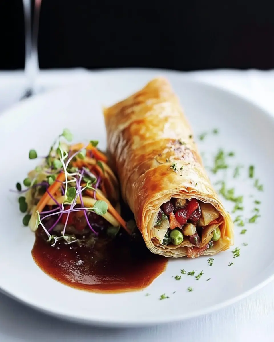 Savoury filo strudel with port First Image First Image