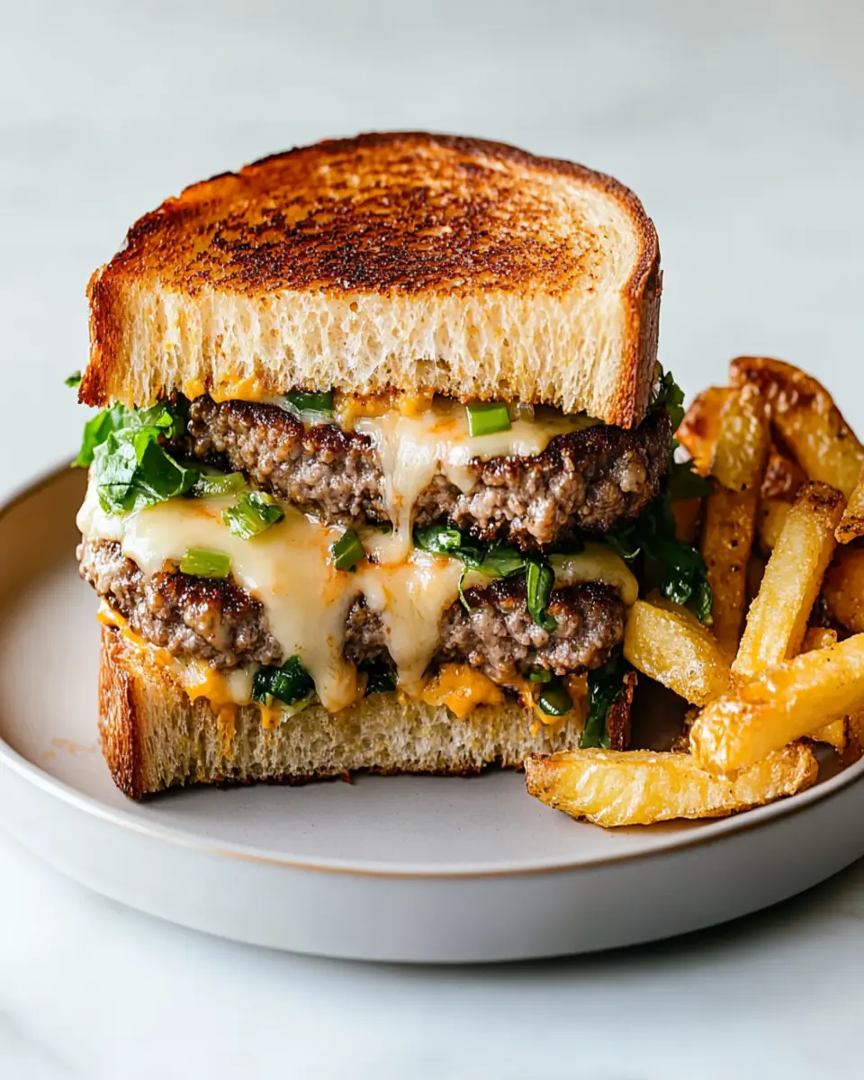 Patty Melts with Charred Scallion-Chipotle Mayo First Image First Image