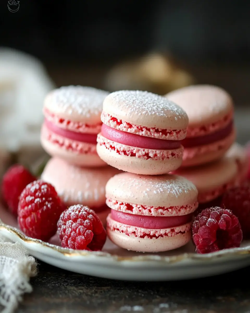 Raspberry Macarons First Image First Image