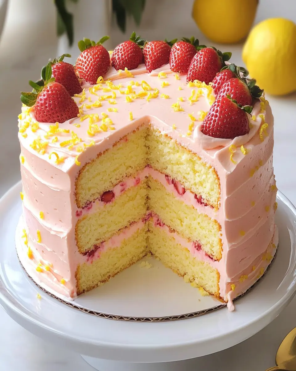 Strawberry Lemonade Cake First Image First Image