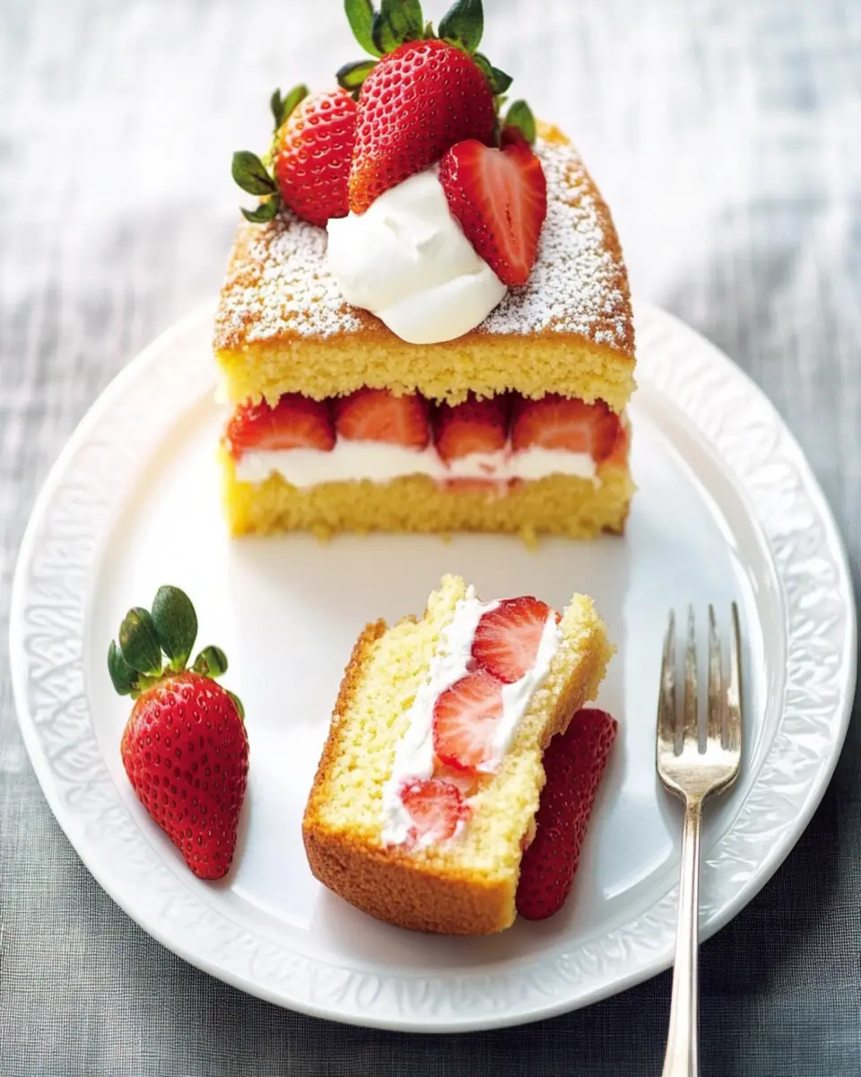 Strawberry and polenta shortcake First Image First Image