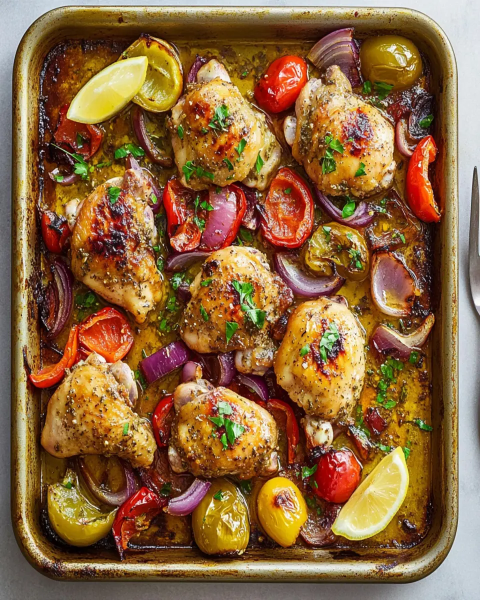 Sheet Pan Greek Chicken First Image First Image