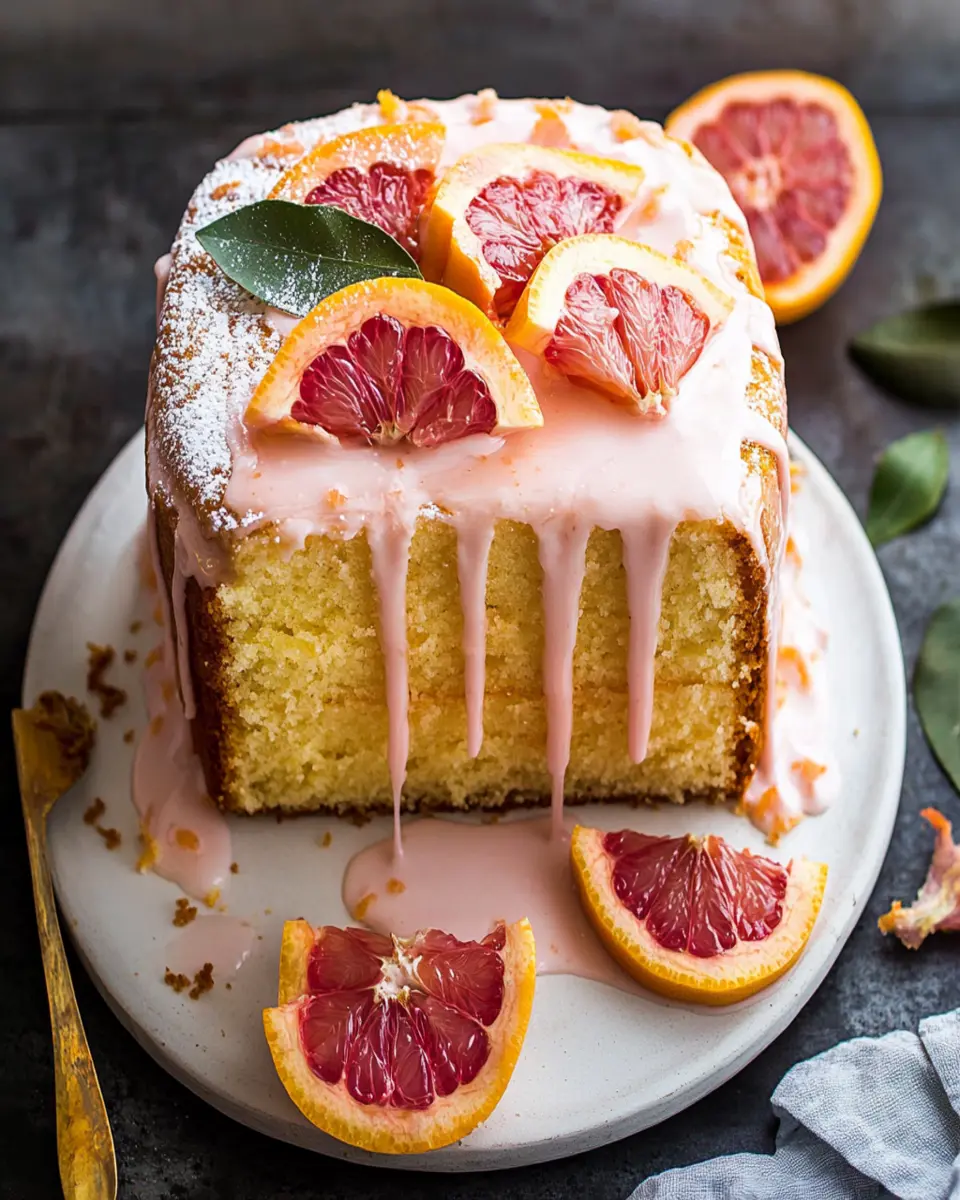 Iced Grapefruit Yogurt Cake First Image First Image