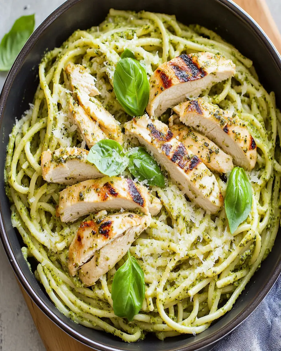 Creamy Chicken Pesto Pasta First Image First Image