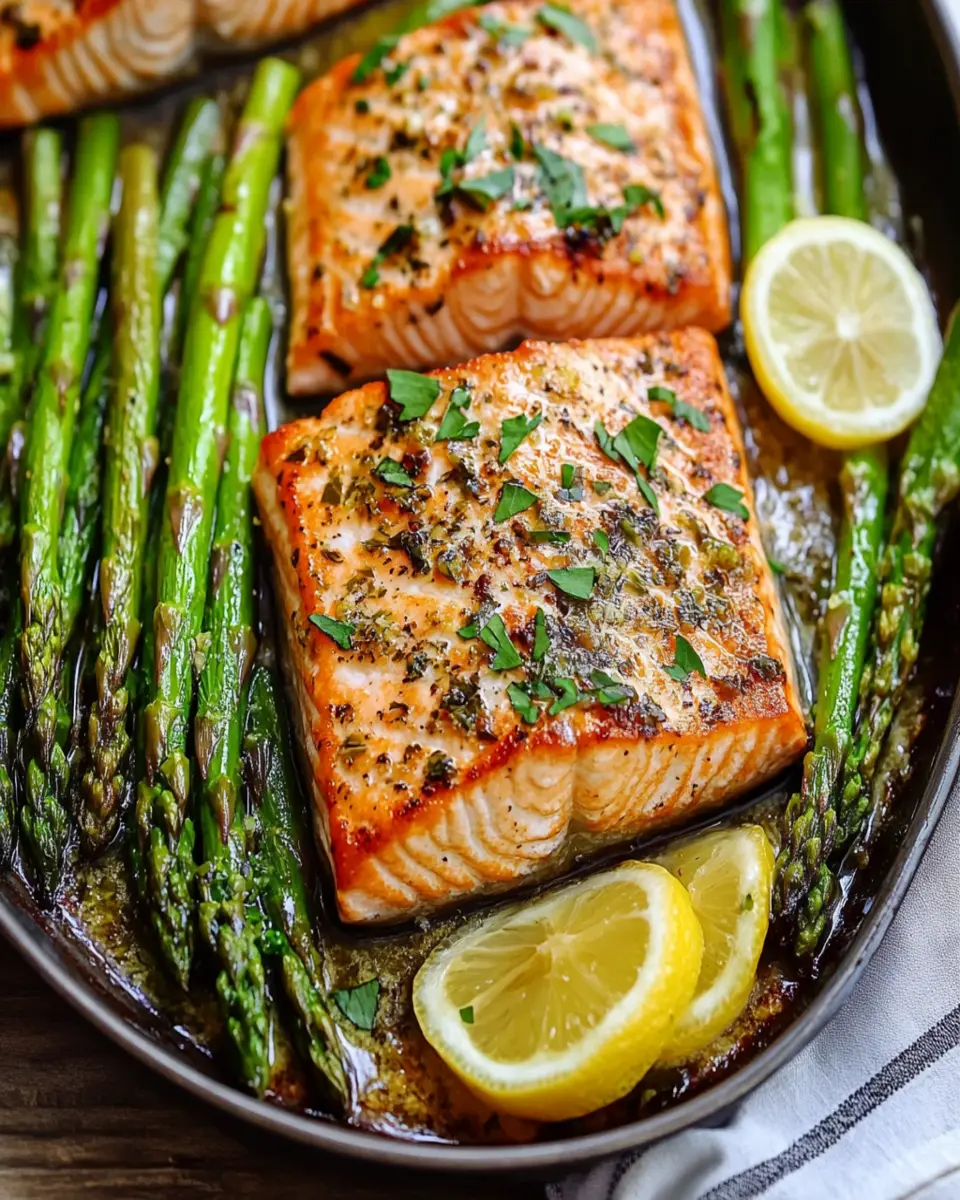 One-Pan Lemon Herb Salmon with Asparagus First Image First Image