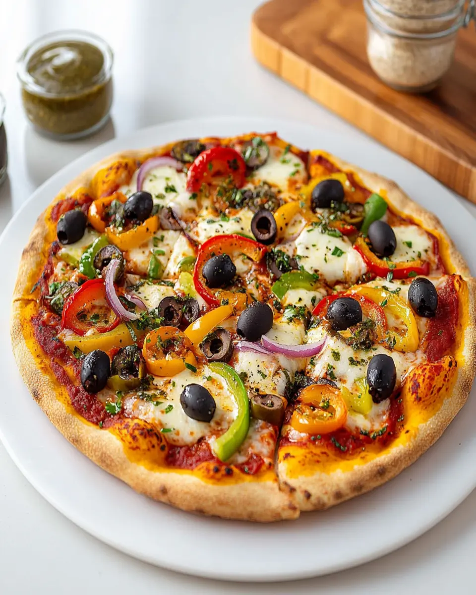 Spicy Mediterranean Pizza First Image First Image