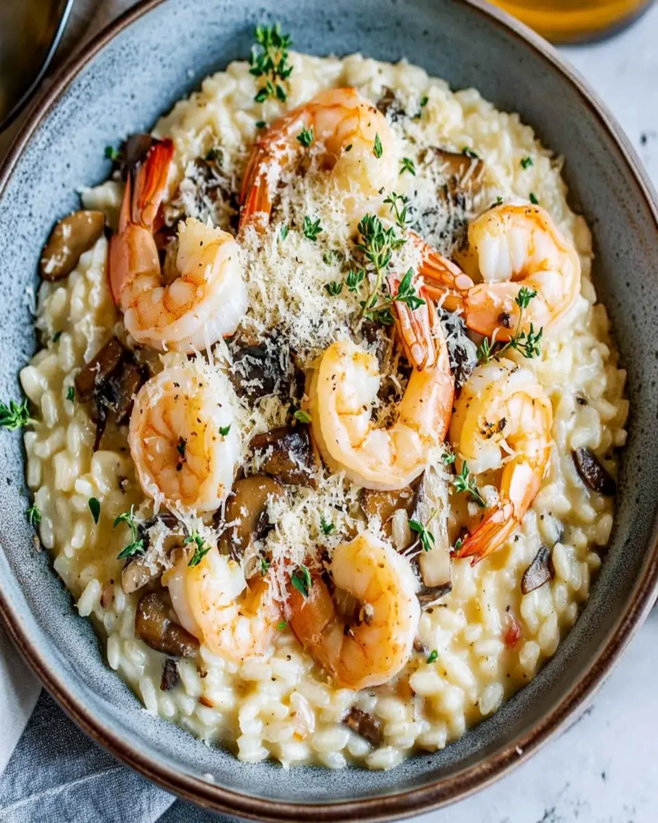Wild Mushroom and Shrimp Risotto First Image First Image
