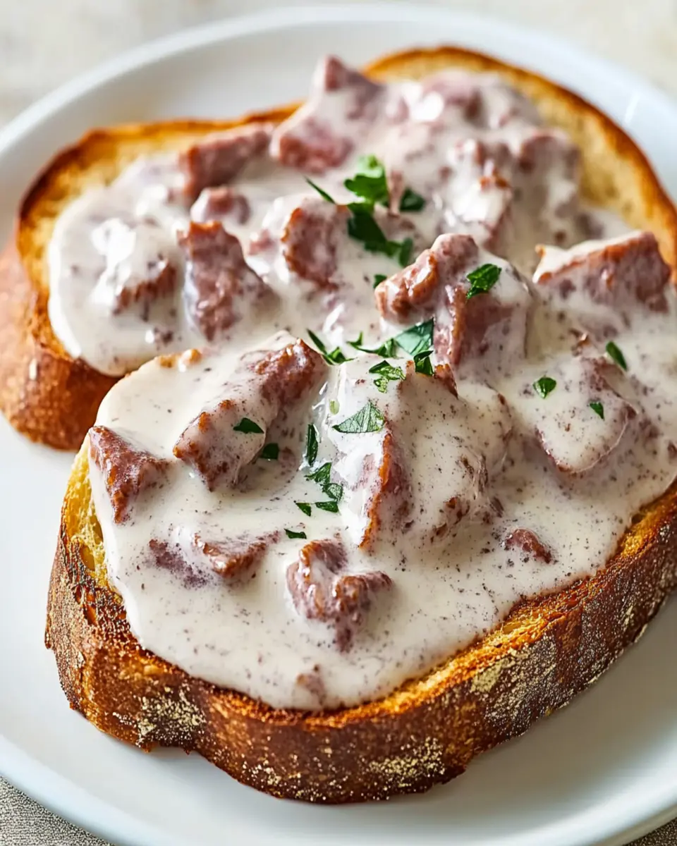 Creamed Chipped Beef on Toast First Image First Image