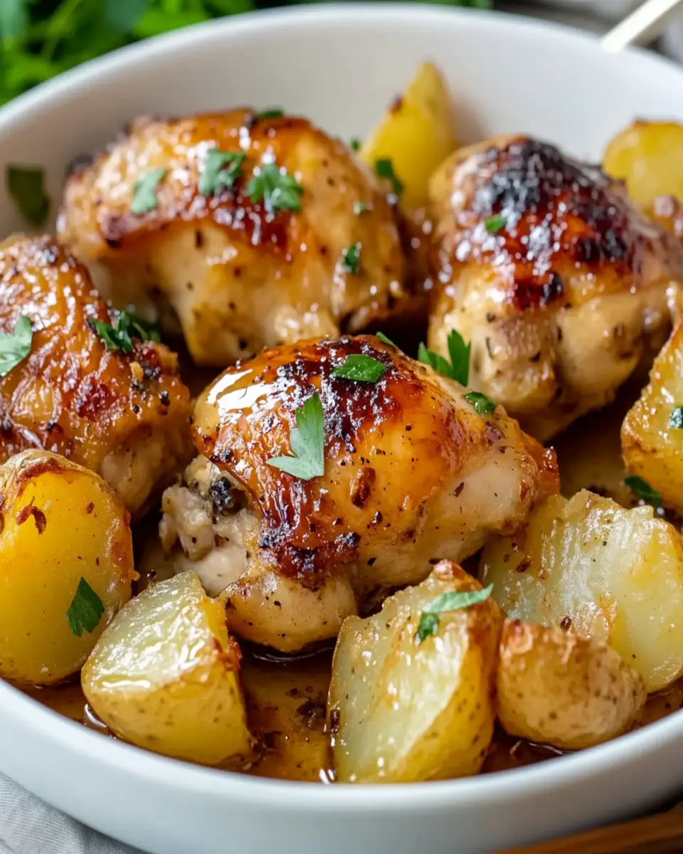 Garlic Butter Chicken and Potatoes First Image First Image
