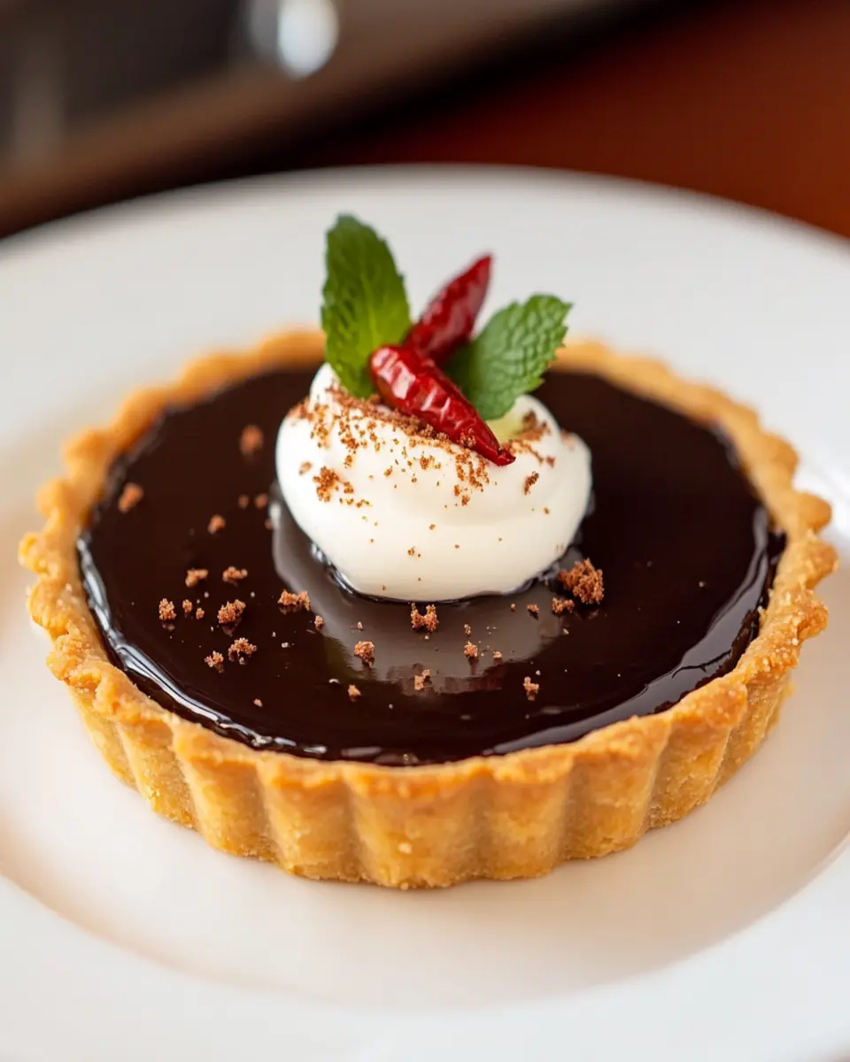 Spicy Ancho Chili Ganache Tart First Image First Image