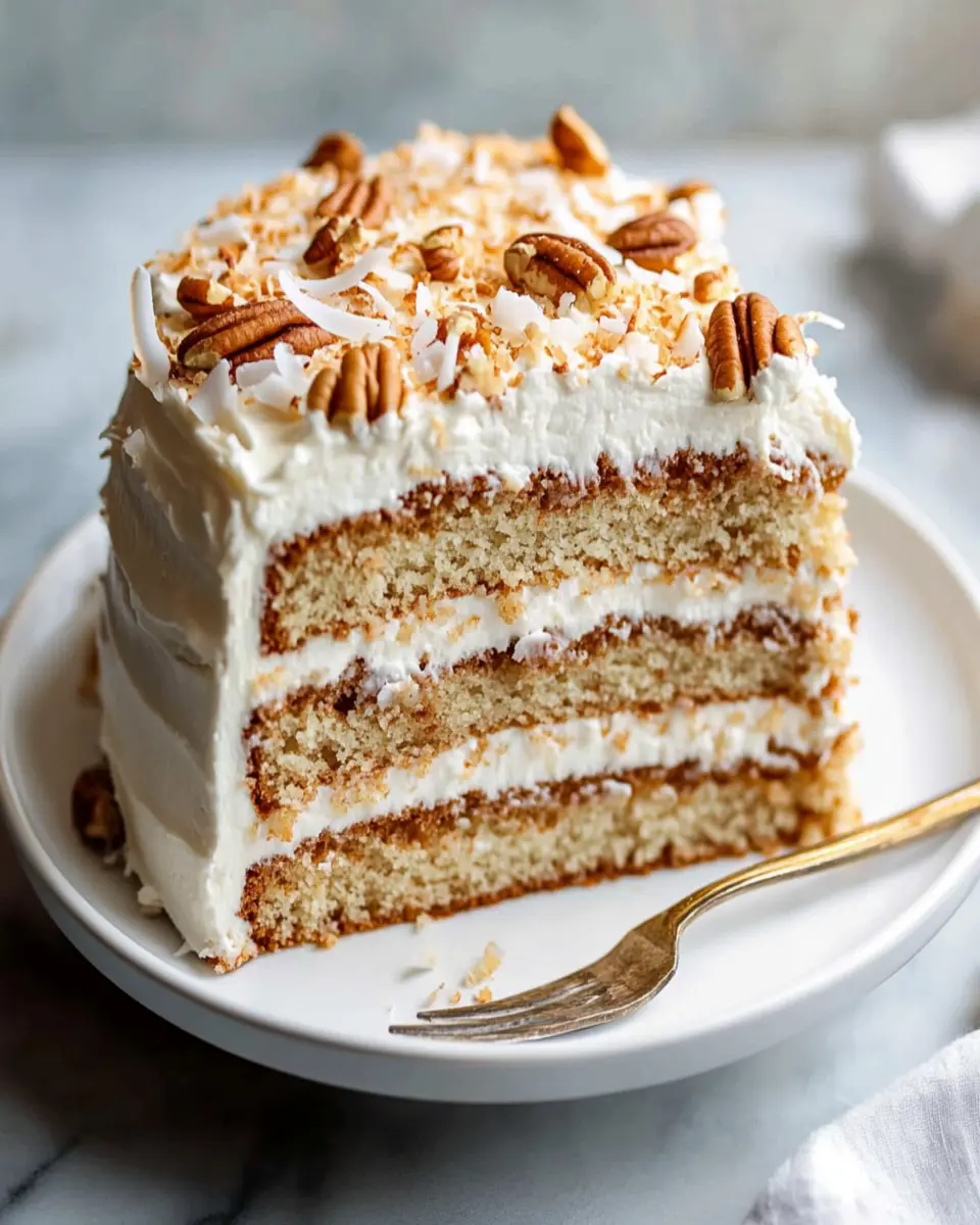 Coconut Pecan Cake First Image First Image