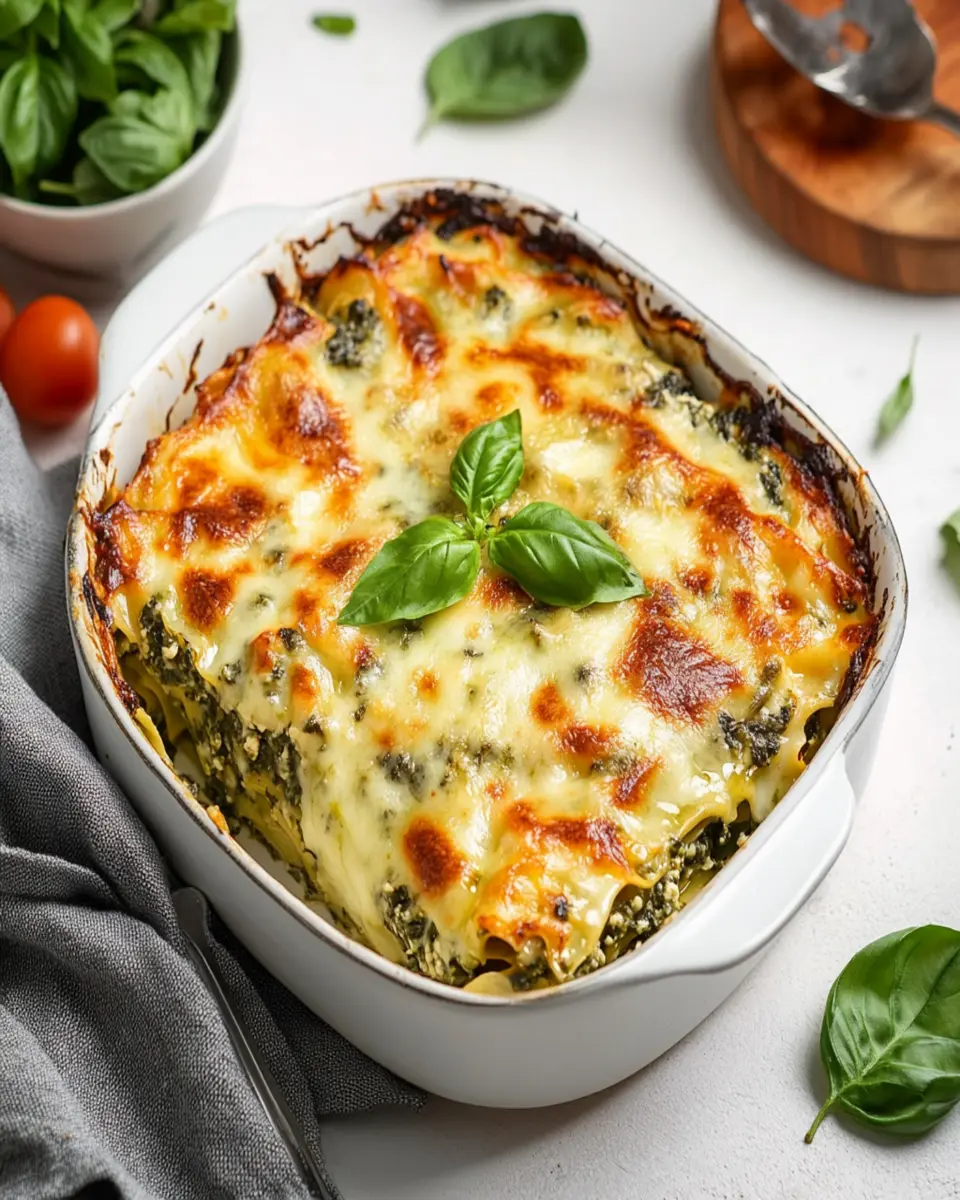 One Pan Cheesy Green Lasagne Bake First Image First Image