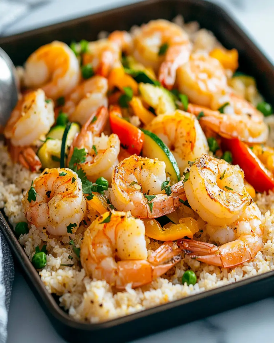 Sheet Pan Shrimp and Cauli Rice First Image First Image