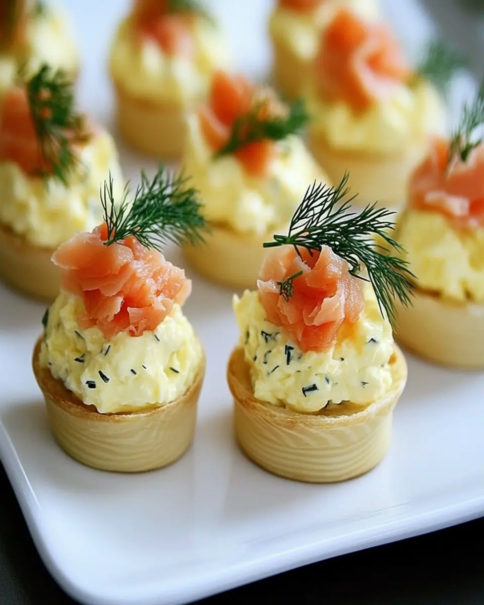 Egg Salad Cups with Smoked Salmon and Dill First Image First Image