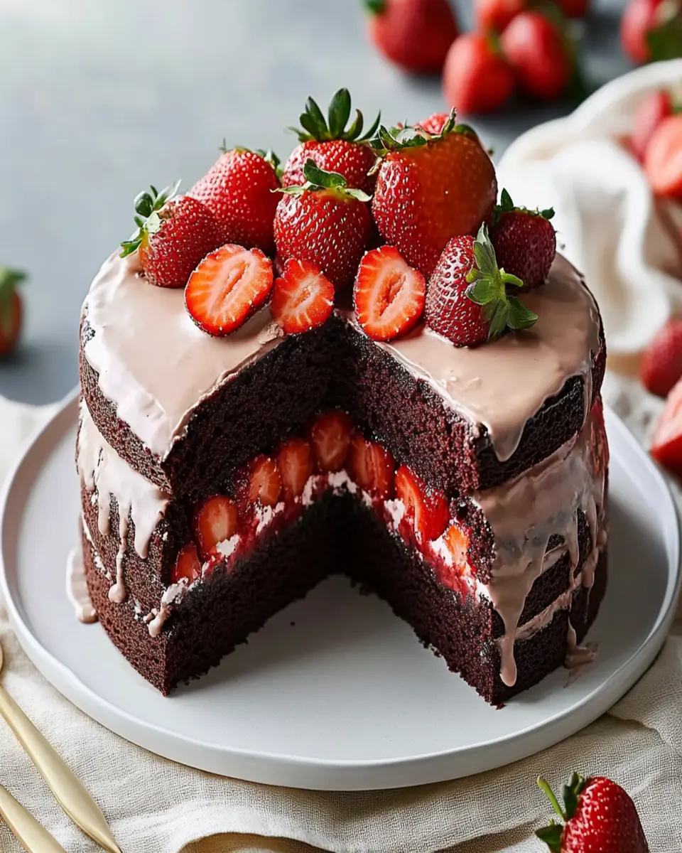 Chocolate Strawberry Cake First Image First Image