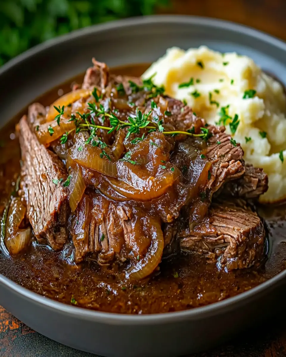 Crockpot French Onion Pot Roast First Image First Image