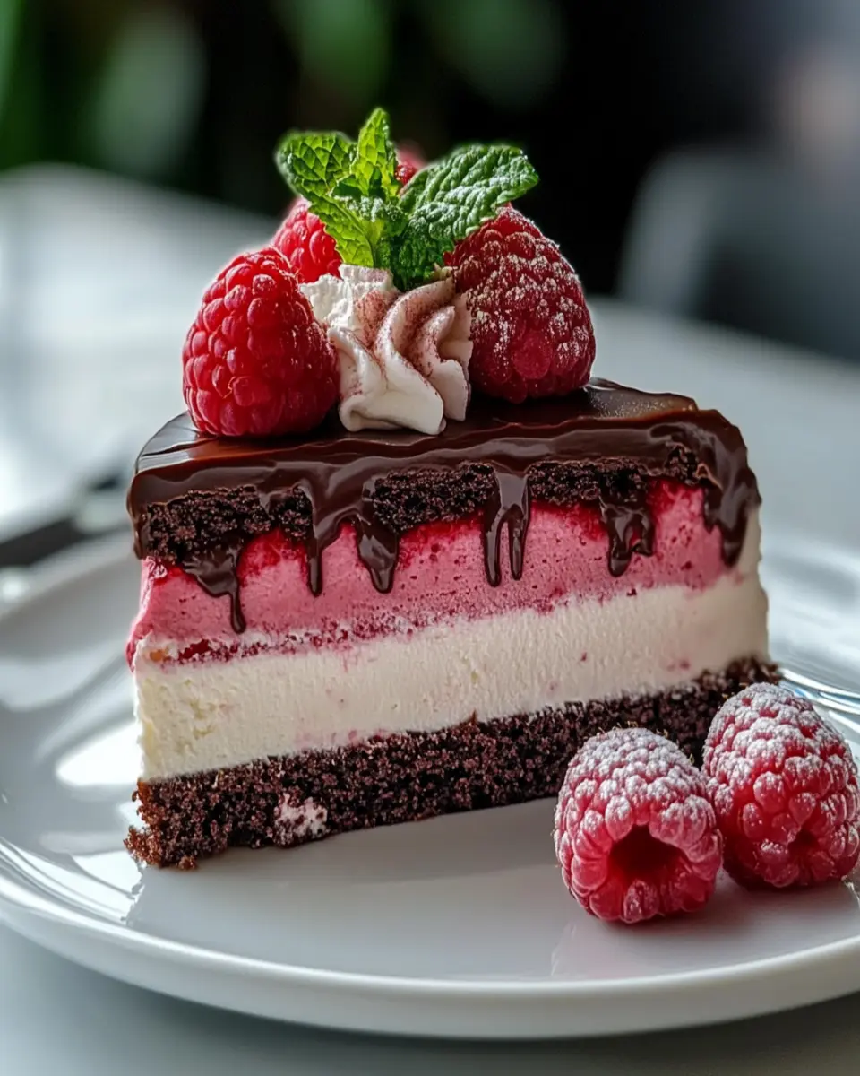 Heavenly Raspberry Chocolate Mousse Cake First Image First Image