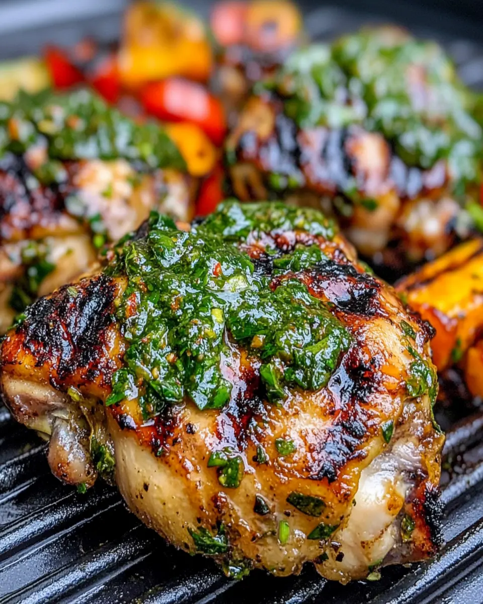 Grilled Chicken Thighs with Chimichurri First Image First Image
