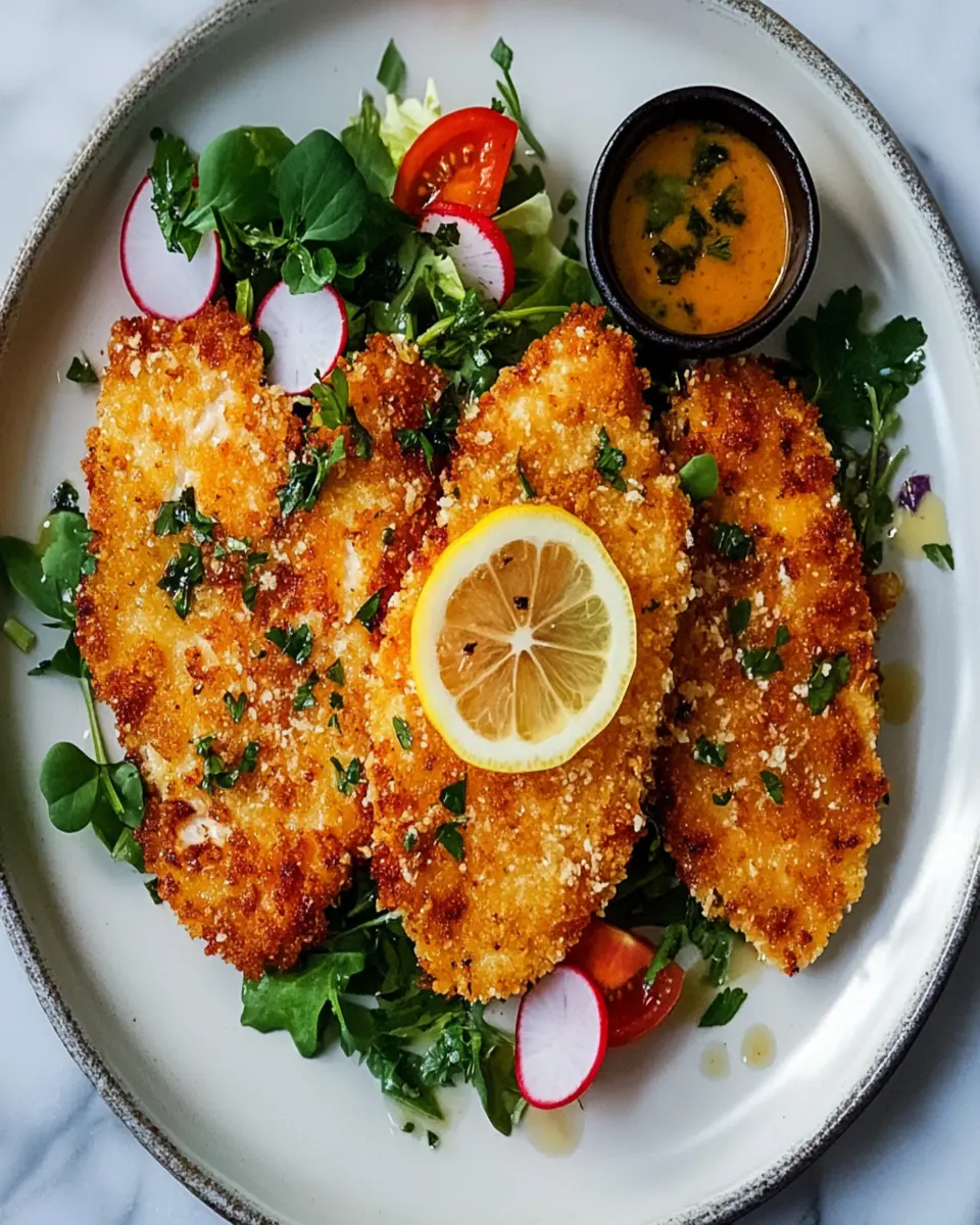 Panko-Coated Chicken Schnitzel First Image First Image