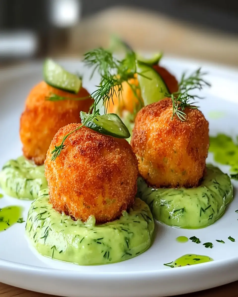 Salmon Balls with Creamy Avocado Sauce First Image First Image