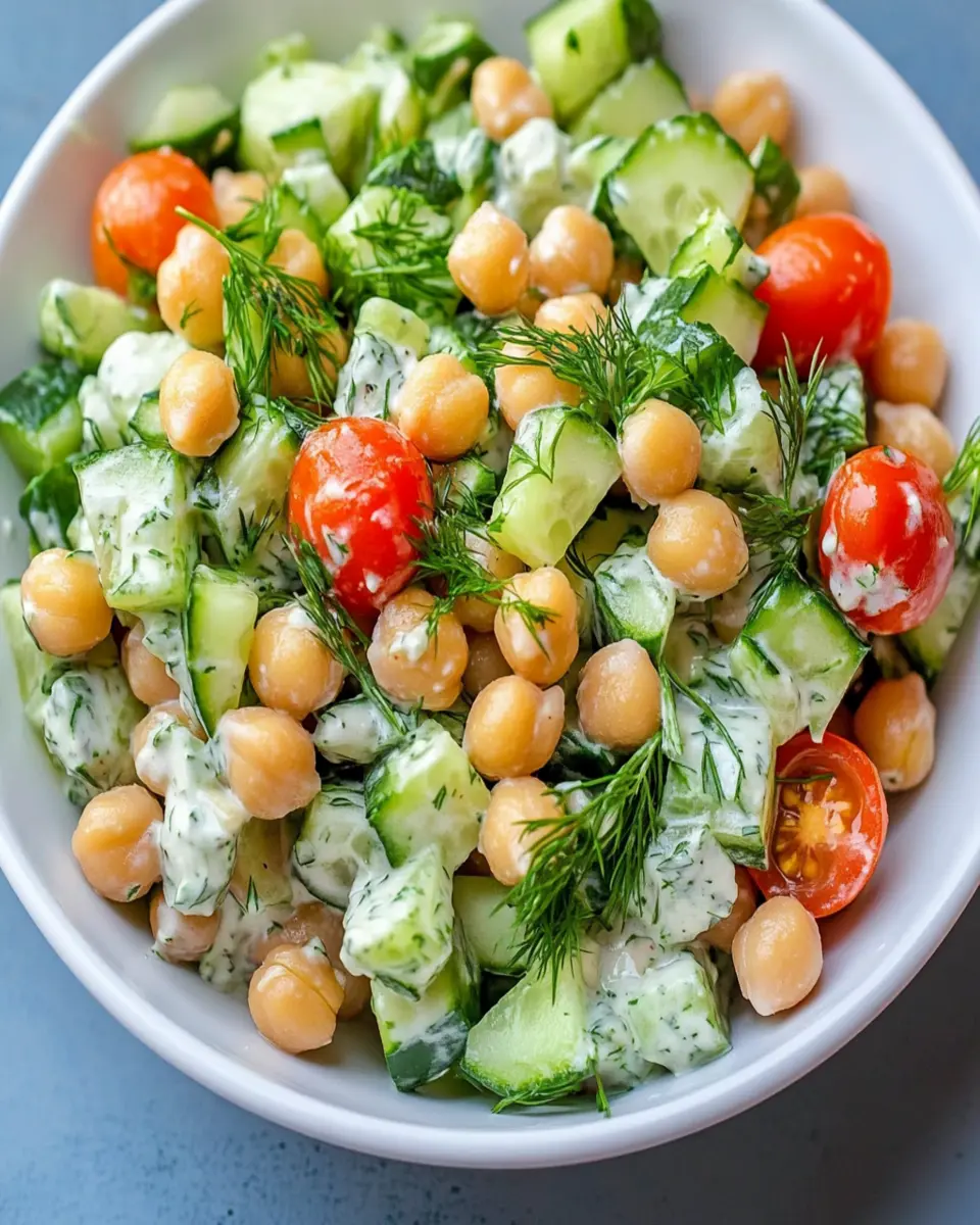 Creamy tzatziki chickpea salad First Image First Image